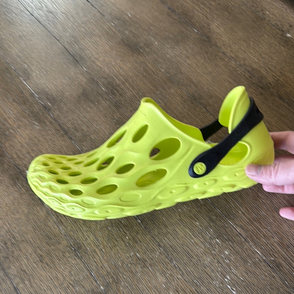 Merrell Hydro Moc Athletic Shoes Green Black Perforated Design